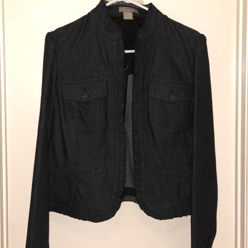 Denim jean skirt and jacket